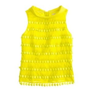 Women’s Jcrew Neon Pom Pom Mock Neck Tank